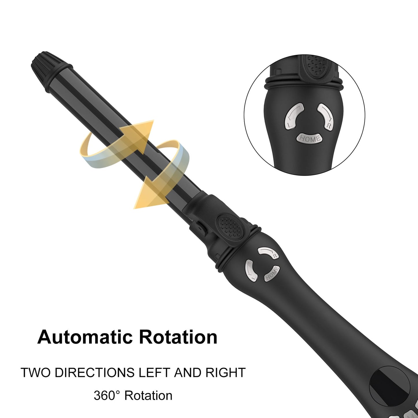 1-Inch Professional Rotating Curling Iron | Anti-Scald Automatic Hair Curler
