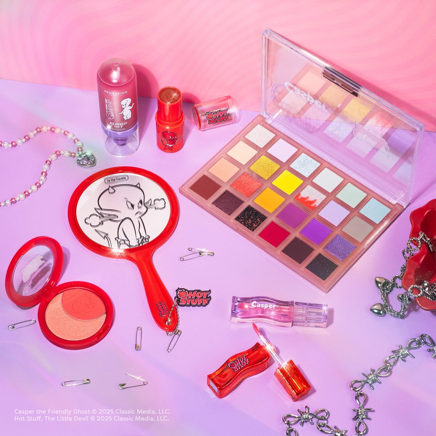 24-Color Profusion Cosmetics Eyeshadow Palette | Casper & Hot Stuff Shades