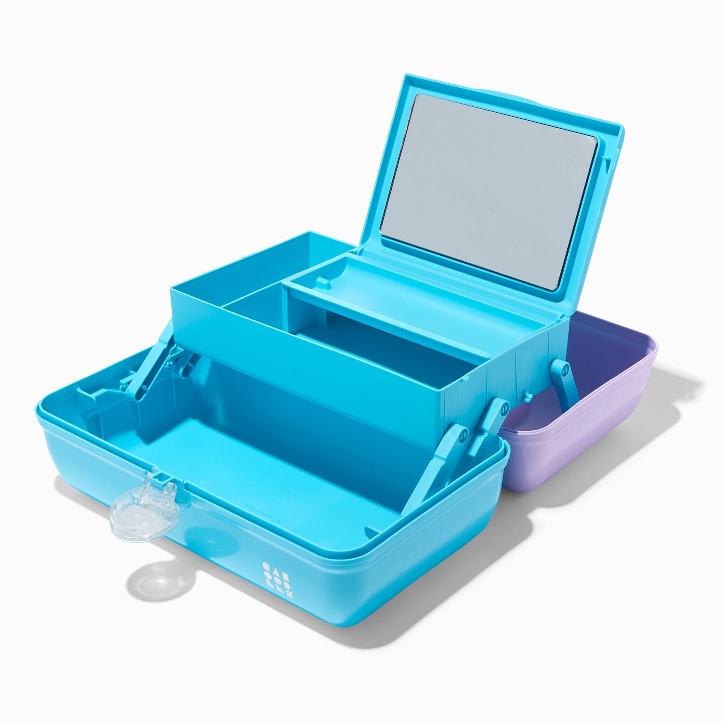 Large Caboodles Makeup Case | Travel Cosmetic Organizer for Girls - Lilac & Blue