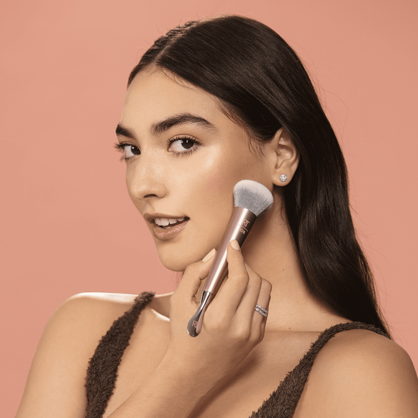 Real Techniques Skincare Brush Duo | Hygienic Stainless Steel Face & Eye Brushes