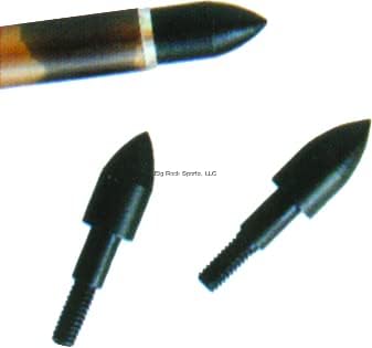 Allen Company Archery Bullet Points - Soft Arrow Tips for Target Practice - Screw-On Design - Reduces Wear and Tear on Targets - Multiple Sizes/Grain - 12-Pack - Black