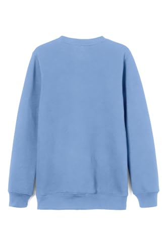 Youth Long Sleeve Crewneck Fleece Sweatshirt - Light Blue, 10-12 Primary School