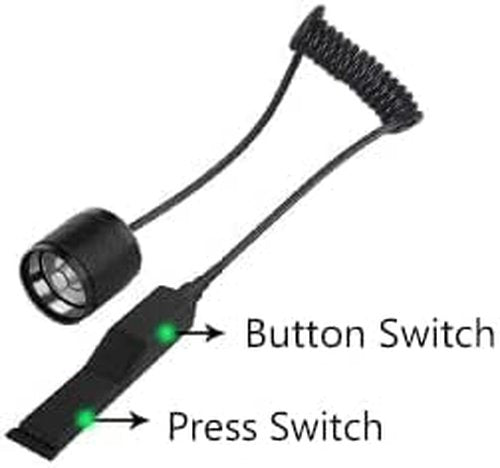 BESTSUN Green Light 350 Yards Predator Light Zoomable Tactical Hunting Green Led Flashlight Coyote Varmint Hunt Torch with Pressure Switch, Rail & Scope Mounts, Batteries and Charger