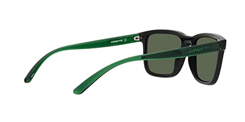 Arnette AN4321 Lebowl Square Sunglasses, Black/Polarized Dark Green, 54 mm