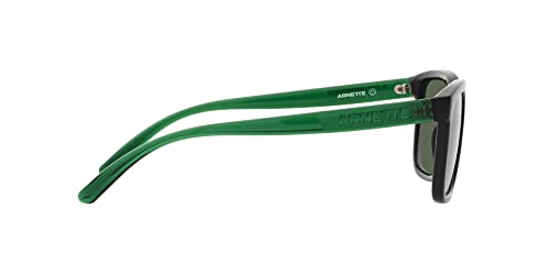 Arnette AN4321 Lebowl Square Sunglasses, Black/Polarized Dark Green, 54 mm