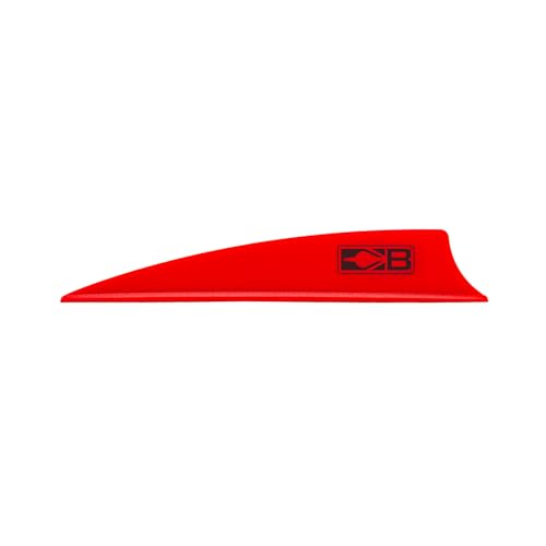 Bohning X3 Vane, 3", Neon Red, 36pk