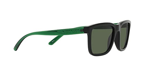 Arnette AN4321 Lebowl Square Sunglasses, Black/Polarized Dark Green, 54 mm