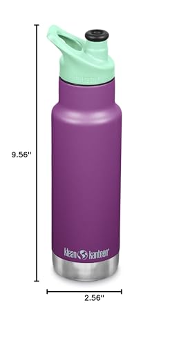 KLEAN KANTEEN Sparkling Grape Sport Cap with Classic Kids Bottle 12oz, 1 EA