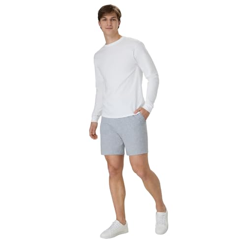 Hanes Men's Athletic Shorts with Pockets - Light Steel, Large, 7.5" Inseam
