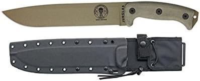 ESEE ESJUNGLASDE-BRK Junglas Fixed Blade Knife with Kydex Sheath, Dark Earth