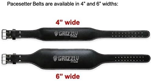 Grizzly Fitness Pacesetter Padded Leather Weightlifting Belt - 6" | Suede Lining | Padded for Extra Comfort | Used by Pros | Won't Dig into Hips or Back | Training Belt for Improved Biomechanics