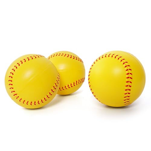 12-Inch Foam Softballs 4-Pack for Hitting Practice and Training