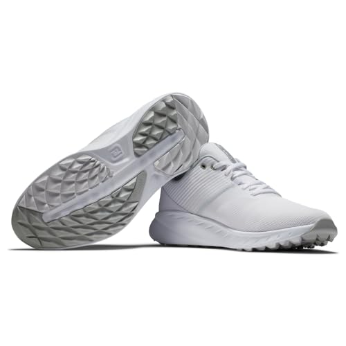 FootJoy Men's FJ Flex Previous Season Style Golf Shoe, White, 7.5 Wide
