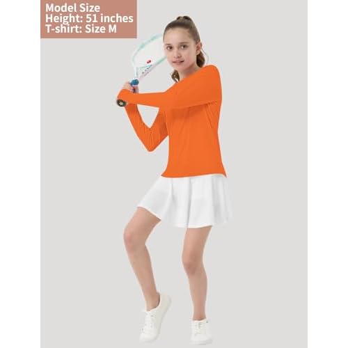 Girl's Rash Guard Swim Shirts Sun Shirt Hoodie UV Protection Long Sleeve Tops Quick Dry Lightweight UPF 50+
