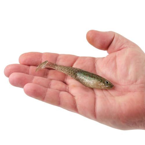 Berkley PowerBait Saltwater CullShad Fishing Bait, Silver Flash, 4in, Irresistible Scent and Flavor, Ideal for Bass, Redfish, Trout and More