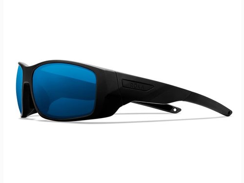 ROKA AT-1 Sunglasses for Men and Women High Performance Sport Sunglasses - Matte Black frame - Glacier Mirror Lens