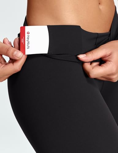 HeyNuts Luxuriously Soft Yoga Pro Leggings 28 Inches - Medium Black - Variation of Yoga Pro 2.0