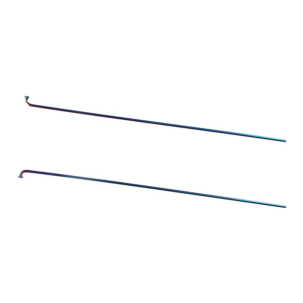 10 Pcs Bicycle Stainless Steel Spoke 291mm/11.4inch Mountain Bike/Road Bike 14G Rainbow Spoke 12mm Spoke Cap Suitable for Most Bikes