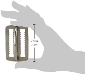 Scuba Choice Stainless Steel Weight Belt Keeper with D-Ring – Heavy Duty, Slip-Free, Prevents Accidental Release, Fits 2" Webbing, Ideal for Diving, Spearfishing, and Water Sports Accessories