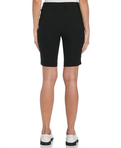 Women's 9.5 Inch Pull-On Golf Shorts with Tummy Control - Black, Medium