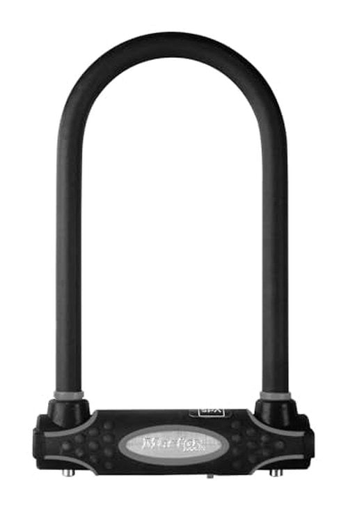 Master Lock Black Bike Lock with 2 Keys, U-Lock for Bicycles and Other Outdoor Equipment, Bike Locks Heavy Duty Anti-Theft Lock for Motorcycles, Scooters, 8195EC