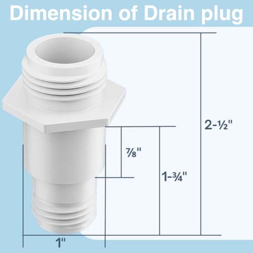 2 Pack Cooler Drain Plug Replacement Kit for Igloo 50-165 Qt Coolers with Tethered Caps