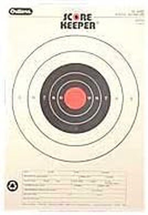 Champion Traps and Targets Score Keeper Fluorescent Orange Bull 25-yard Slow Fire Pistol Target (Pack of 12)