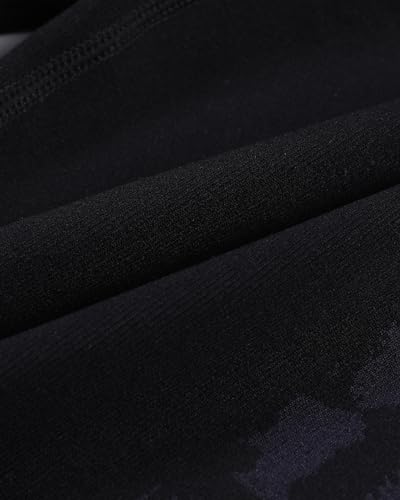 AUROLA Women's Seamless Compression Workout Leggings - Large Black