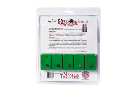 Kill Squeak Trap Bait Digital Caller - Master Trappers Tim Wells and Tom Miranda Endorsed, Pro-Package of 6