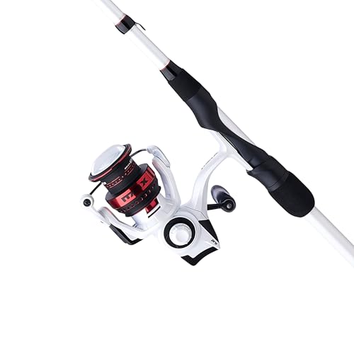 Abu Garcia 6'10" Max Pro Spinning Reel and Fishing Rod Combo, Size 2500 Reel, 8 Stainless Steel Ball Bearings, Carbon Matrix Drag System, 24/30 Ton Graphite Rod Blank