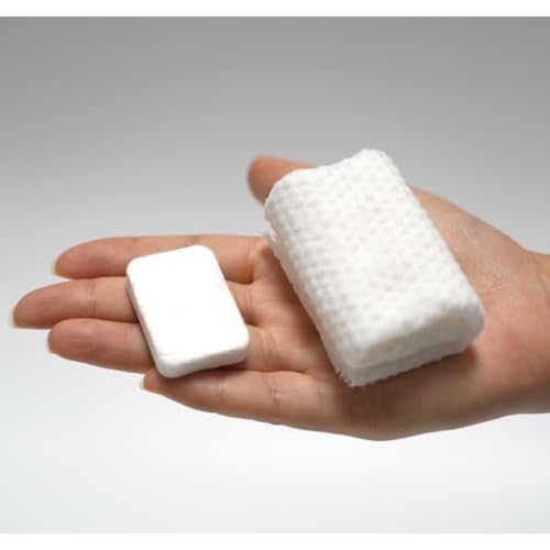 20 pcs Compressed Towels for Travel, HOMIOVE Portable Thick Disposable Compressed Face Washcloths, Large Camping Cotton Soft Reusable Compression Towels for Home Hotel Guests Salon Outdoor Activities