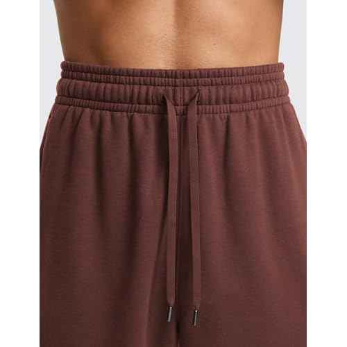 CRZ YOGA Cotton Fleece Lined Relaxed Sweatpants for Men 32" - Loose Lounge Casual Bottom Sweat Pants with Zipper Pocket