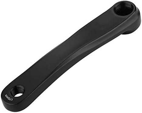 170mm Crank Arm Aluminum Alloy Single Speed Crankset for Bicycle Mountain Road Bike(Rhombic Hole-Black)