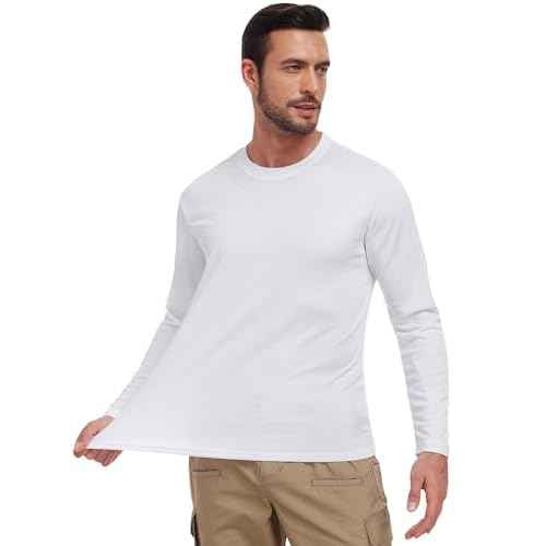 Men's Long Sleeve Shirts UPF 50+ UV Sun Protection Rash Guard Shirt Lightweight Dri Fit Casual Athletic Running Workout Tops