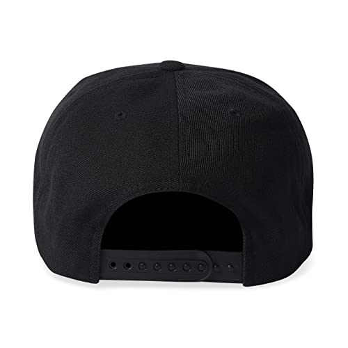 Unisex Baseball Cap with Patch - Black Snapback Hat