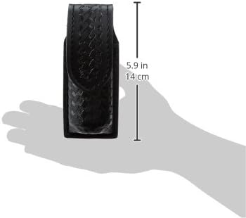 Safariland Duty Gear Bianchi 38-4-48HS: Mace Holdertop Flap, STX Basket Weave, Black