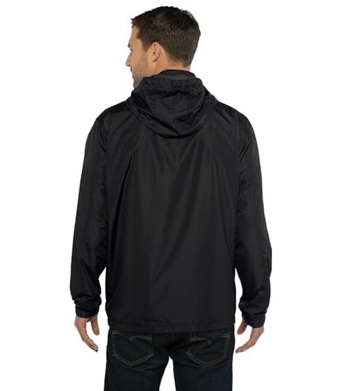 Vantage Apparel Men's Collegiate Premium Lightweight Packable Hooded Wind Jacket, Army Black Knights, Black, Large