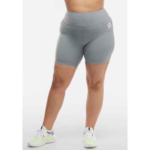 Peloton Women's Cadent 7" High-Rise Pocket Biker Shorts, Workout Shorts, Gym Shorts
