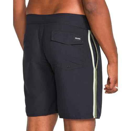 Volcom Mens 18" Boardshorts ? Stretch Swim Trunks with Drawstring Waist and Back Flap Pocket