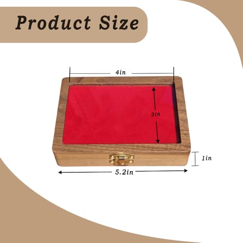 Natural Walnut Arrowhead Display Case Shadow Box Handmade Small Wooden Collection Box for Native American Arrowheads
