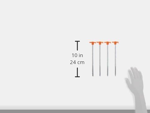 Coghlan's Steel Nail Pegs for Camping, Heavy-Duty Tent Stakes for Outdoor Anchoring, Durable Ground Anchors for Secure Setup, 4-Pack, 10-Inch