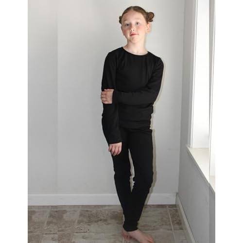 Arshiner Girls Thermal Underwear Set Long Johns Cold Weather Kids Base Layer Top Bottom