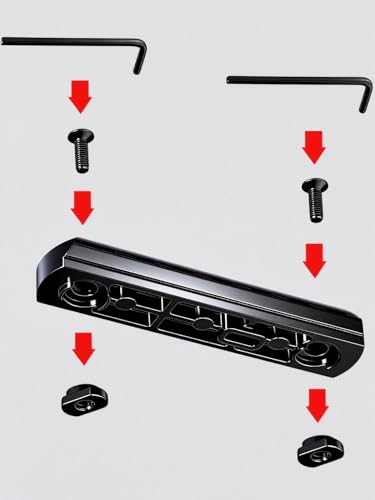 12PACK Aluminum Single Picatinny Rail Mount Accessories Set fit Rifle Mloc 3 5 7 9 11 13 Slots with T-Nuts Screws Allen Wrenches Aircraft Aluminum Alloy