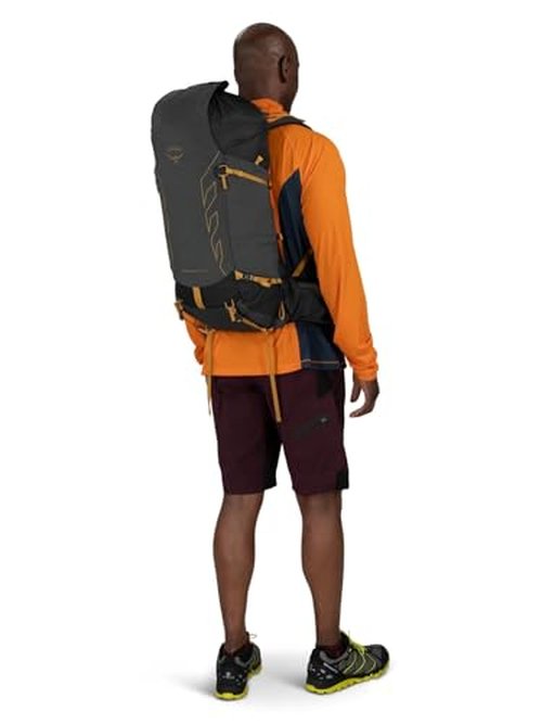 Osprey Talon Velocity 30L Men's Hiking Backpack, Dark Charcoal/Tumbleweed, S/M