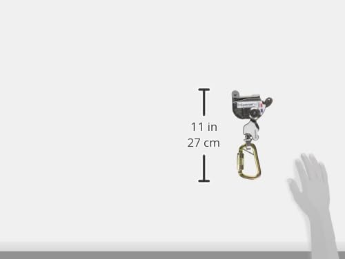 3M DBI-SALA 6160030 Lad-Saf Sleeve with Carabiner, Cam and Inertial Locking Fits 3/8"" and 5/16"" Diameter, Silver