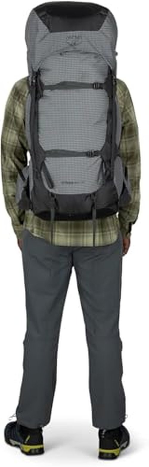 Osprey Aether Pro 75L Men's Backpacking Backpack, Silver Lining, L/XL