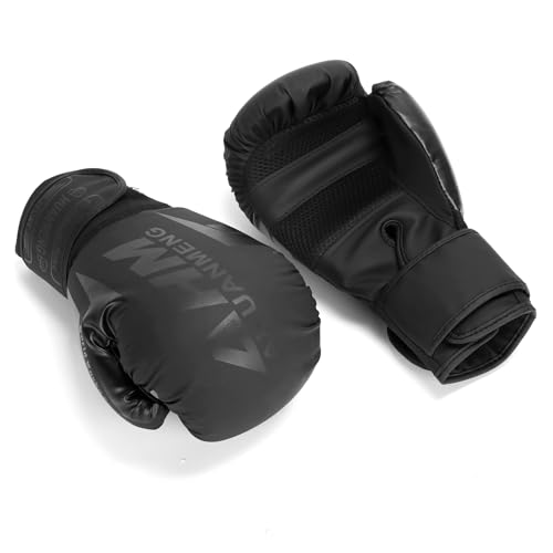Professional Boxing Gloves for Training Sparring Muay Thai 10 OZ Black