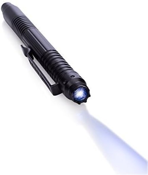 Chaos Ready Tactical Pen - EDC Pen with Pen Light, Window Breaker, DNA Catcher, Aircraft Aluminum, Police Gear, Discreet Black w/Gift Box