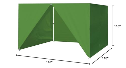 Eurmax USA Full Zippered Walls Canopy Sidewall for 10x10 Easy Pop Up Canopy Tent,4 Walls ONLY(Field Green)