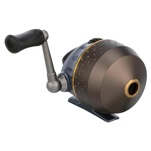 Pflueger President Spincast Reel, Size 10 Fishing Reel, Right/Left Handle Position, Aluminum Spool, Dial Drag System